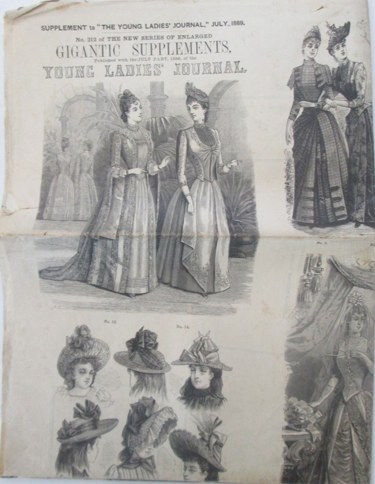 Item #014956 Supplement to the "Young Ladies' Journal," July, 1889. No. 212 of the New Series of Enlarged Gigantic Supplements. given.