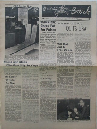 Item #015037 The Berkeley Barb. Friday, June 17, 1966. Joel Beck