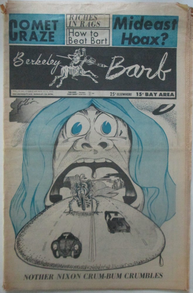 Item #015100 The Berkeley Barb. Nov. 2-8, 1973. authors.