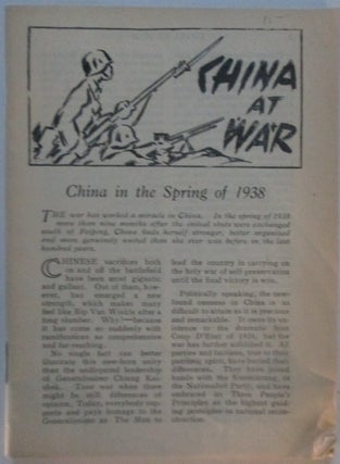 Item #015471 China At War. Authors