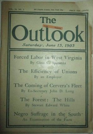 Item #015481 The Outlook. Saturday, June 13, 1903. authors