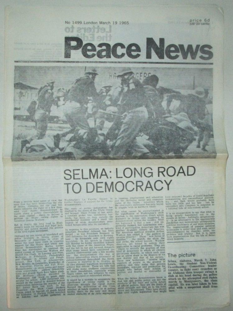 Item #015497 Peace News. March 19, 1965. No. 1499. authors.