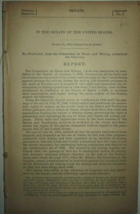 Item #015585 Mining Operations in Nevada (Caption Title). In the Senate of the United States....