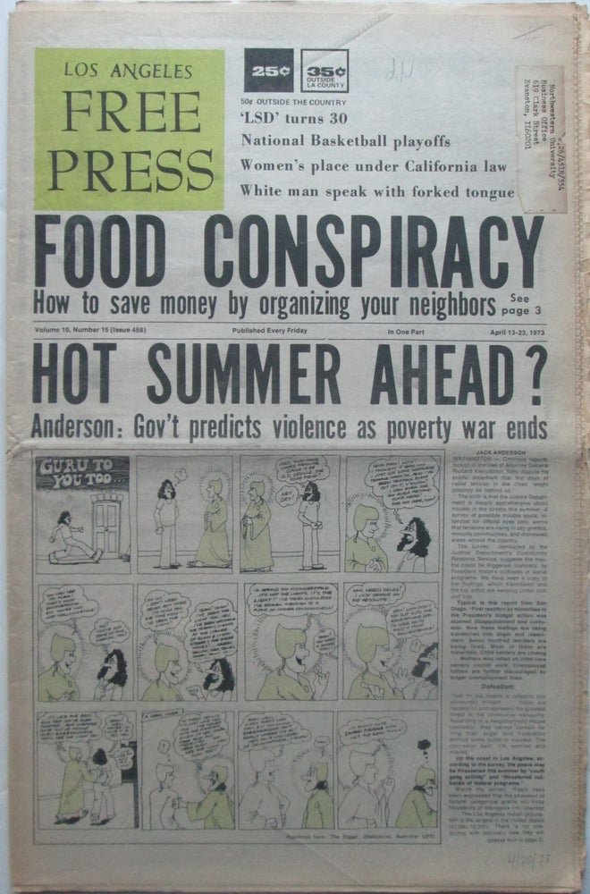 Item #015687 Los Angeles Free Press April 13-23, 1973. Charles Bukowski.