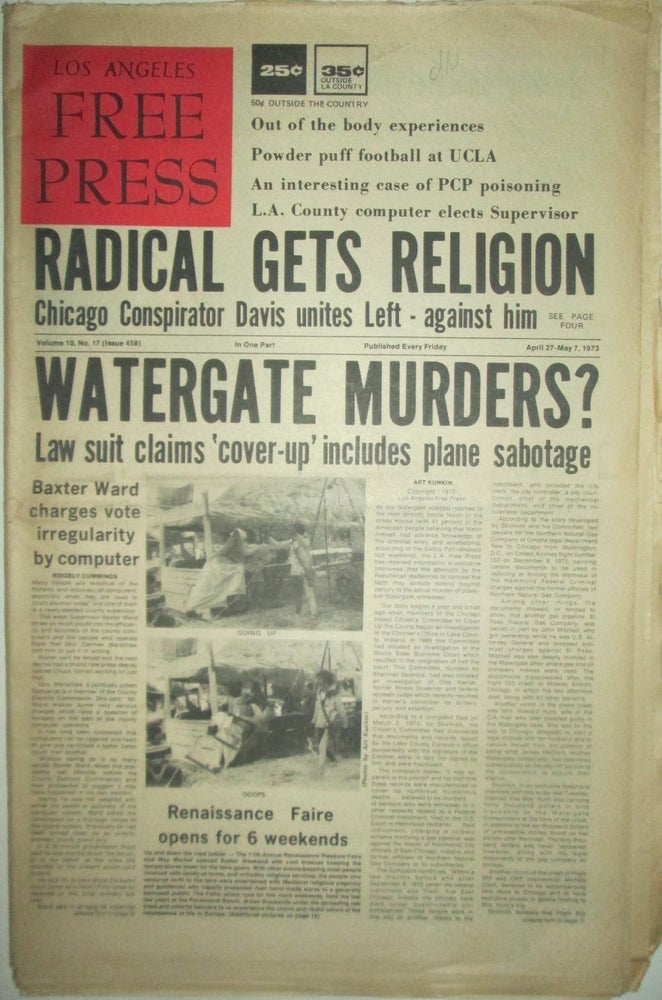 Item #015838 Los Angeles Free Press April 27-May 7, 1973. Charles Bukowski.