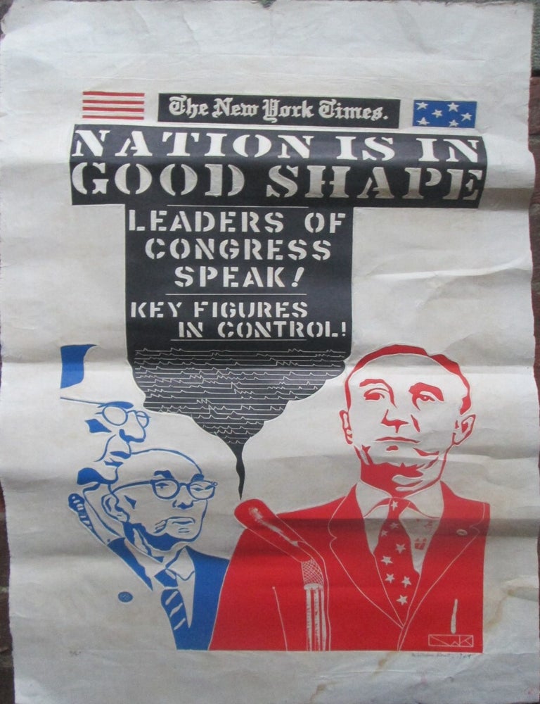 Item #015841 The Nation is in Good Shape. Slate Print Poster. William Kent, artist.
