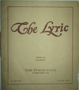 Item #016154 The Lyric. July 1922. Vol. 2 No. 7. Virginia Taylor McCormick