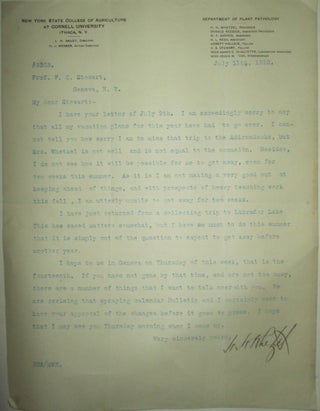 Item #016211 Herbert Hice Whetzel Typed Letter, Signed. Herbert Hice Whetzel