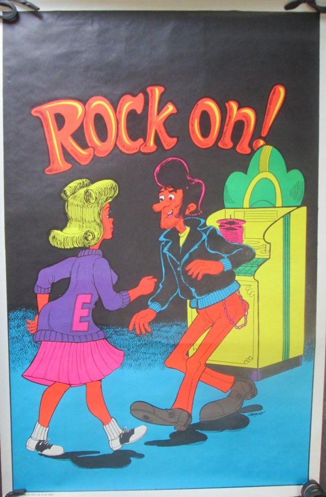 Item #016304 Rock On! Blacklight Poster. Alvaro, artist.