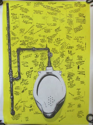 Item #016386 Rat Hole Urinal, Bathroom Graffiti Poster. Adam Richmond, artist