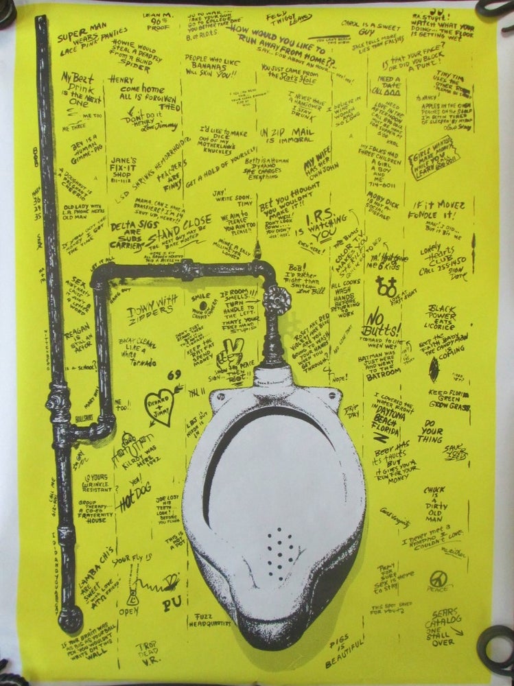 Item #016386 Rat Hole Urinal, Bathroom Graffiti Poster. Adam Richmond, artist.