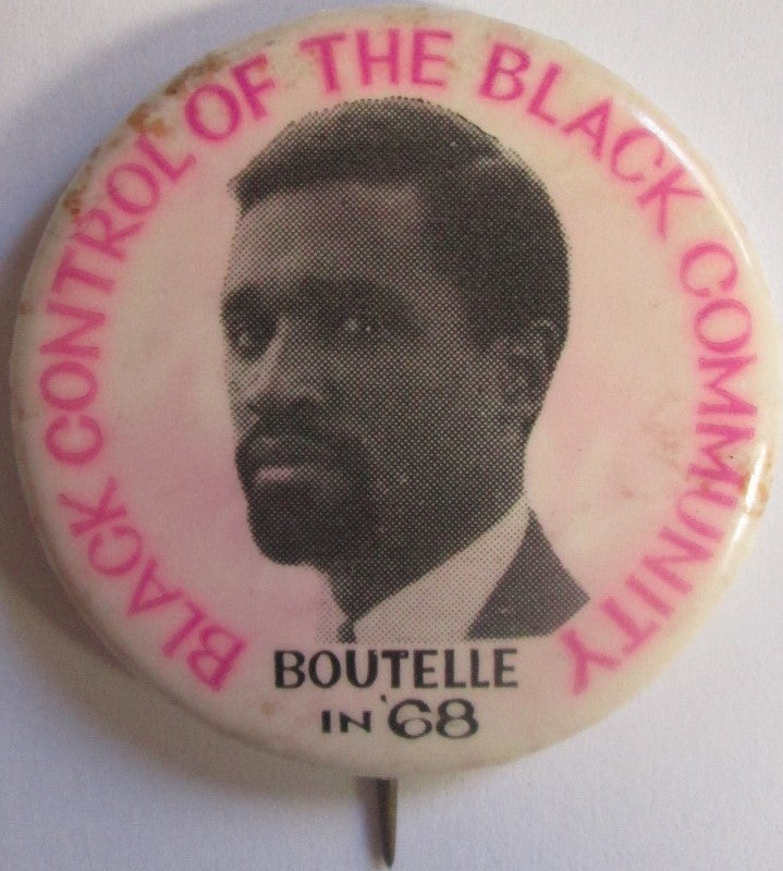 Item #016413 Black control of the Black Community. Boutelle in '68. given.
