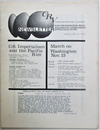 Item #016418 Committee of Returned Volunteers Newsletter November, 1969. Authors