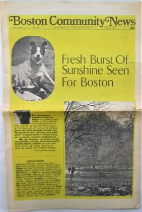 Item #016431 Boston Community News. First One. May 22, 1969. authors