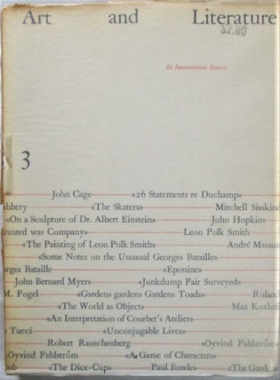 Item #016450 Art and Literature. An International Review. Number 3. Autumn-Winter, 1964. John...