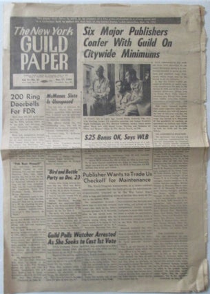 Item #016600 The New York Guildpaper (Guild Paper). Nov. 21, 1944. authors
