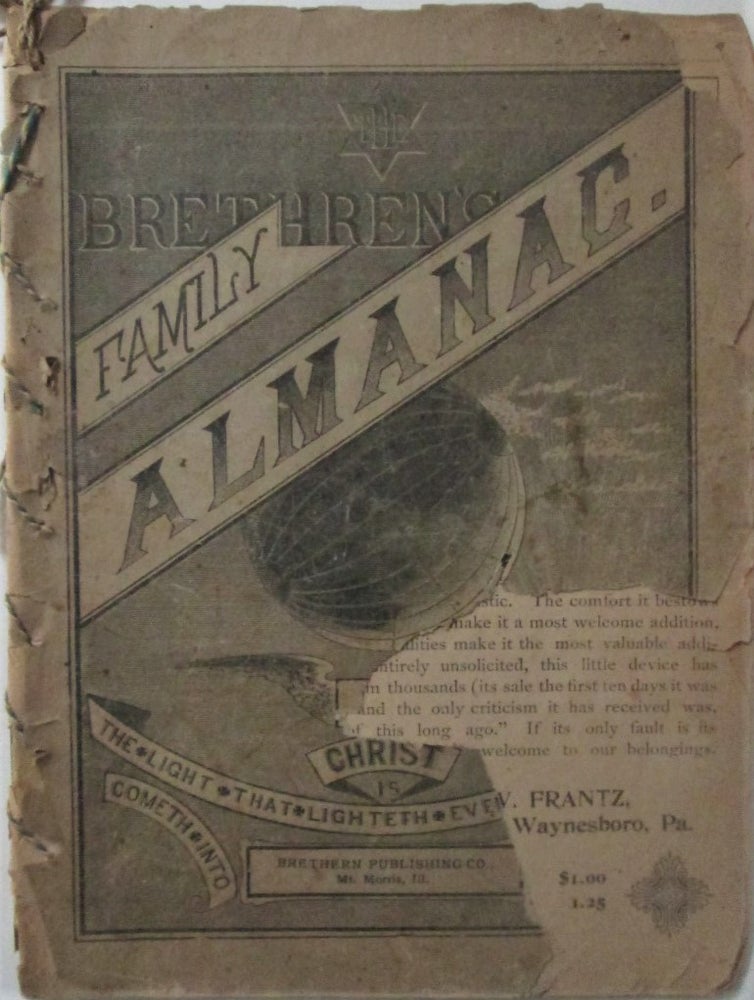 Item #016654 The Brethren's Family Almanac Year 1896. given.