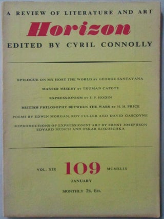 Item #016749 Horizon. A Review of Literature and Art. January, 1949. Truman Capote, George...