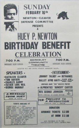 Item #016777 A Huey P. Newton Birthday Benefit Celebration. Flier. given