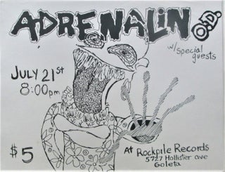 Item #016780 Adrenalin O.D. Concert Flier. given