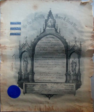 Item #016843 Certificate conferring the Third Degree of Masonry to Robert Browning Greenwood....
