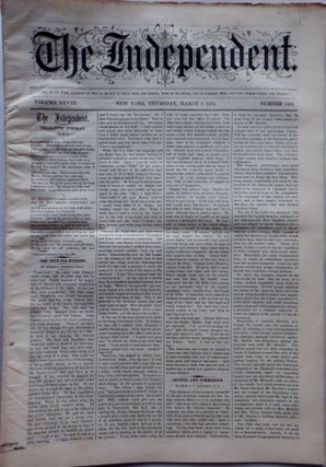 Item #017139 The Independent. March 9, 1876. authors