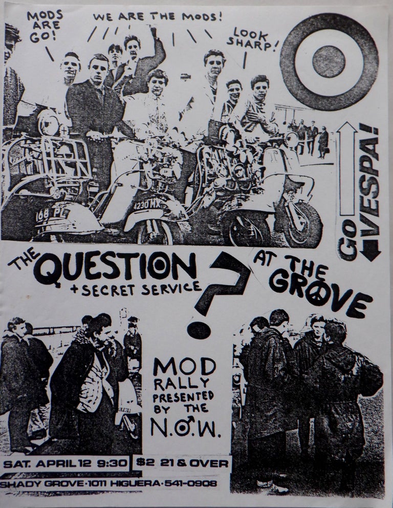 Item #017238 The Question and Secret Service at the Grove. Mod Rally Presented by The N.O.W. Mod Show Flier. given.