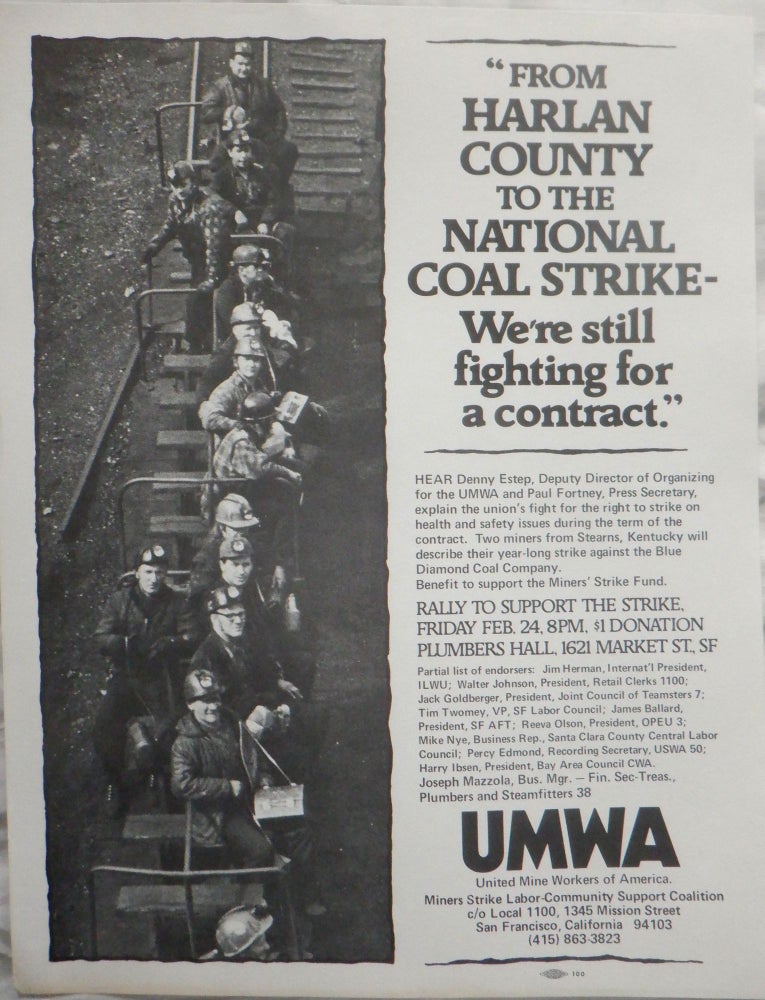 Item #017321 United Mine Workers of America Strike Leaflet/flier.