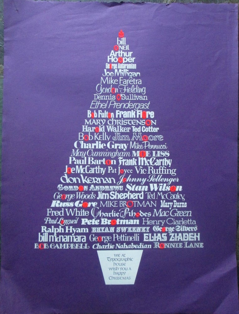 Item #017489 We At Typographic House Wish You a Happy Christmas Poster.