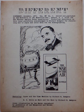 Item #017602 Different. November, 1973. Vol. IV No. 2. Richard M. Hodgens