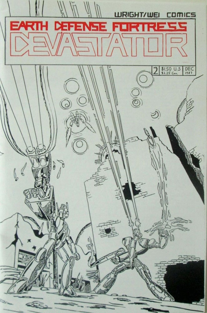 Item #017680 Earth Defense Fortress Devastator. Wright/Wei Comics 2. January, 1988. Tien En Wei, Dave Wright.