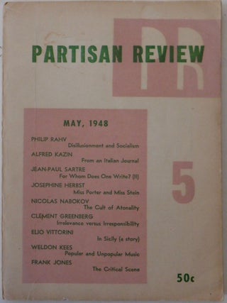 Item #017706 Partisan Review. May, 1948. Jean-Paul Sartre, John Berryman
