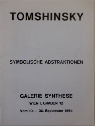 Item #017708 Tomshinsky. Symbolische Abstraktionen. Stanley Tomshinsky, artist