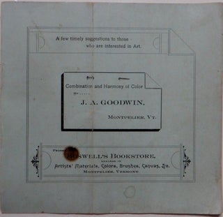 Item #017749 Combination and Harmony of Color. J. A. Goodwin