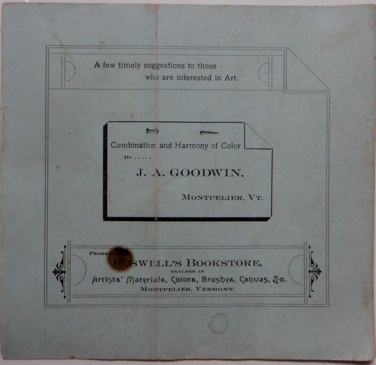 Item #017749 Combination and Harmony of Color. J. A. Goodwin.