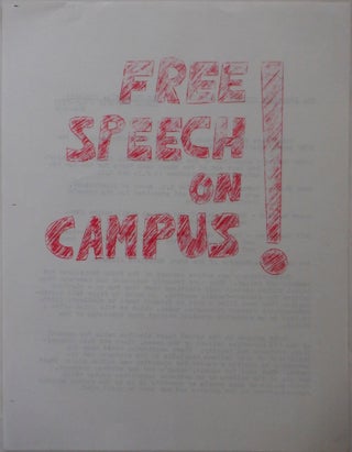Item #017864 Free Speech on Campus! City College San Francisco School Board Election Handbill/Flier