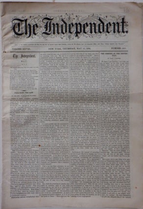 Item #017927 The Independent. May 18, 1876. authors