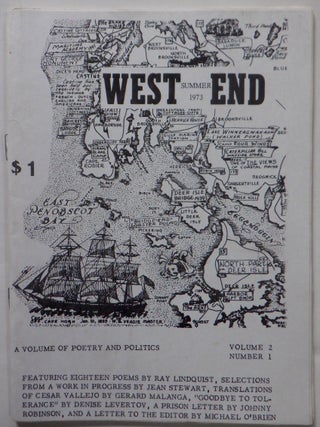 Item #017989 West End. A Volume of Poetry and Politics. Summer 1973. Volume 2 Number 1. Ray...