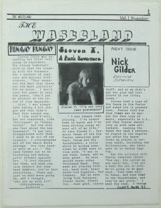 The Wasteland. Vol. 1 November (1977. Schizophrenia, authors.