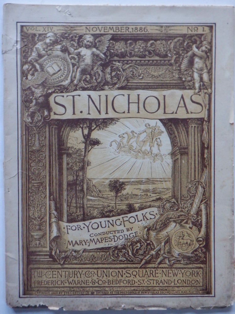 Item #018134 St. Nicholas for Young Folks. November, 1886. Louisa May Alcott, Palmer Cox.