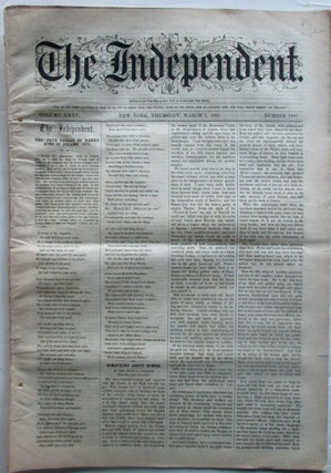 Item #018175 The Independent. March 1, 1883. authors