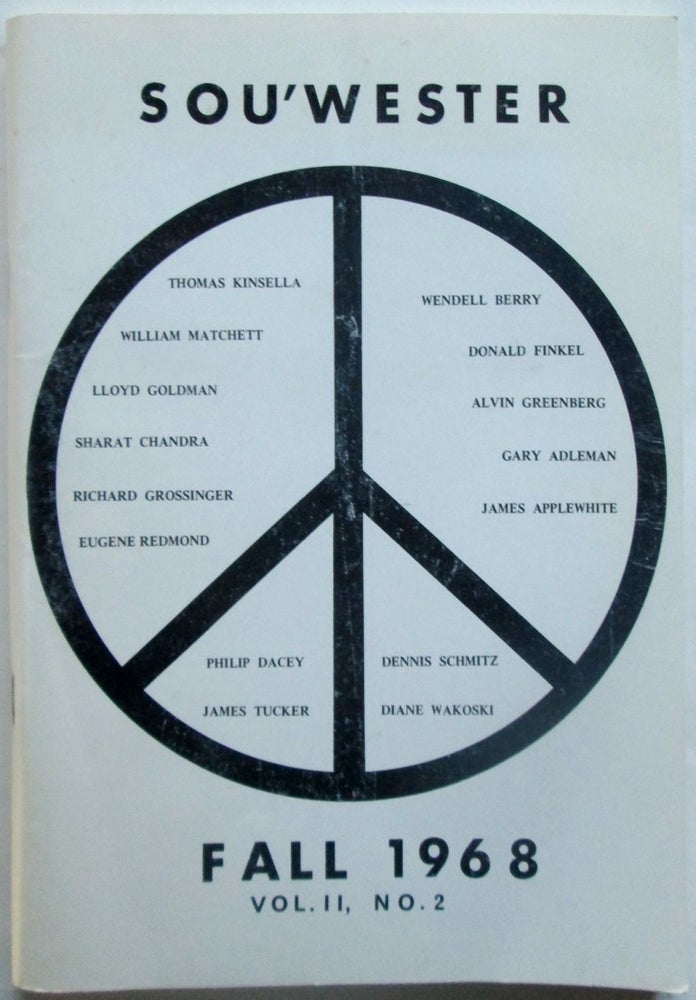 Item #018182 Sou'wester. Fall 1968. Vol. II No. 2. Thomas Kinsella, Diane Wakoski, Berry Wendell.