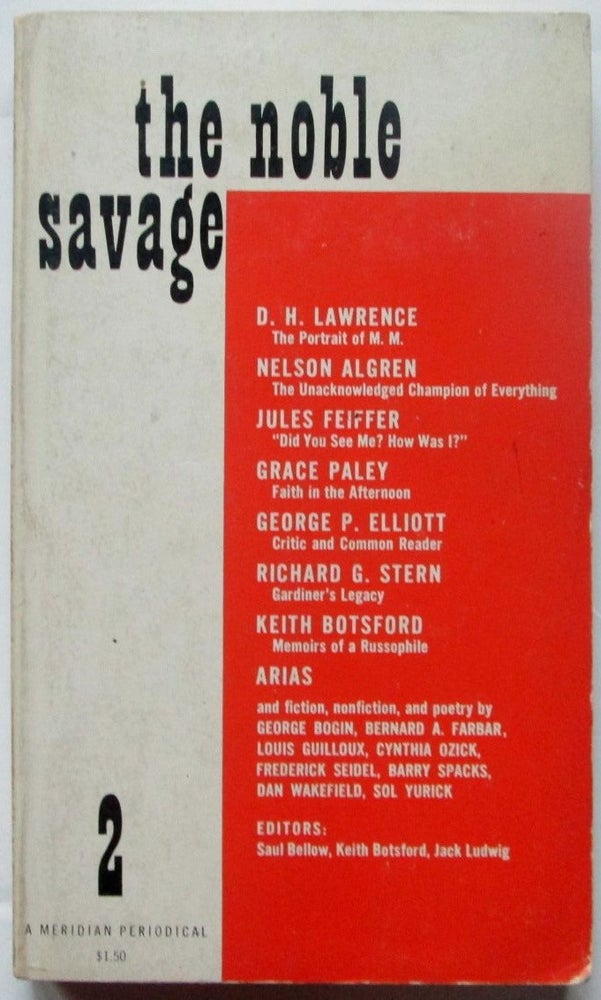 Item #018206 The Noble Savage Number 2. Grace Paley, Nelson Algren, Cynthia Ozick.