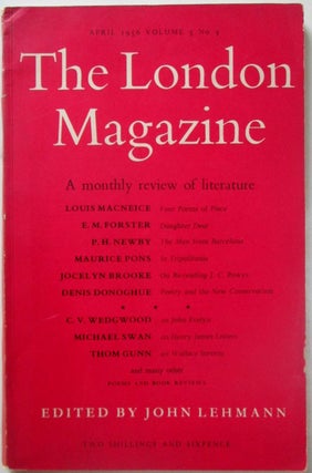 Item #018214 The London Magazine. A Monthly Review of Literature. April 1956. E. M. Forster,...