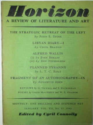 Item #018265 Horizon. A Review of Literature and Art. January 1943. George Orwell, Louis MacNeice