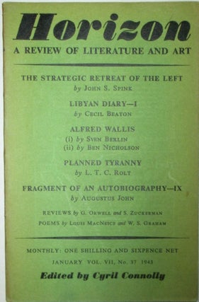 Item #018265 Horizon. A Review of Literature and Art. January 1943. George Orwell, Louis MacNeice
