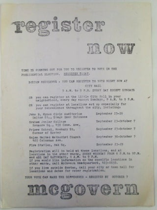 Item #018338 George McGovern for President Fliers (Two