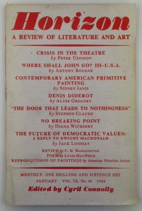 Item #018340 Horizon. A Review of Literature and Art. January 1944. Louis MacNeice, Sidney Janis