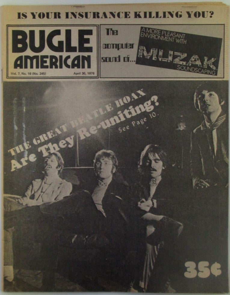 Item #018358 Bugle American. April 30, 1976. Authors.