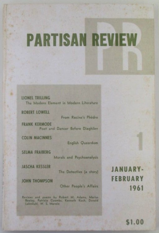 Item #018373 Partisan Review. January-February 1961. Robert Lowell, W. S. Merwin.